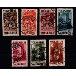 1931 SAAR - AFA 152-58 - Komplet sæt (stemplet)
